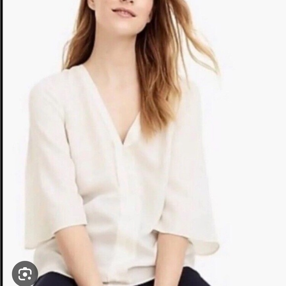 J. Crew hammered silk blouse - Picture 1 of 9